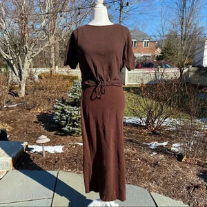 NWT Free People Blaine Two-Piece Midi Dress Set Brown XS